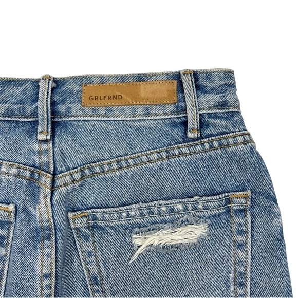 GRLFRND Rhoda Jean Distressed Mini Jean Skirt in Passanger Side Size 23 - Picture 8 of 12